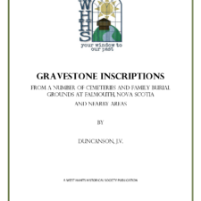 Cover - Gravestone Inscriptions by JVD