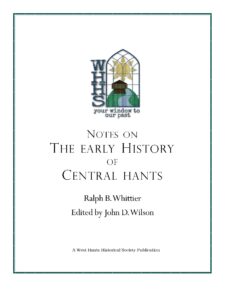 EARLY HISTORY of central hants