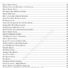 Mt. Denson Index
